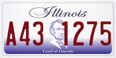 IL license plate A431275