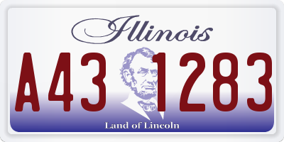 IL license plate A431283