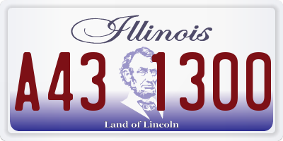 IL license plate A431300