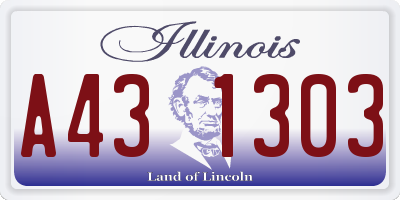 IL license plate A431303