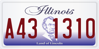 IL license plate A431310