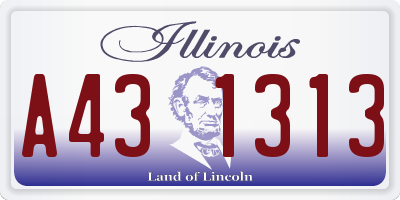IL license plate A431313