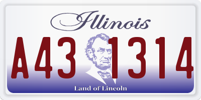 IL license plate A431314