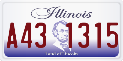 IL license plate A431315