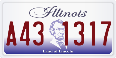IL license plate A431317