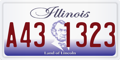IL license plate A431323