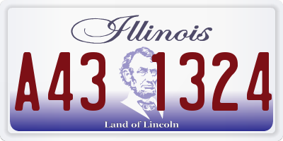 IL license plate A431324