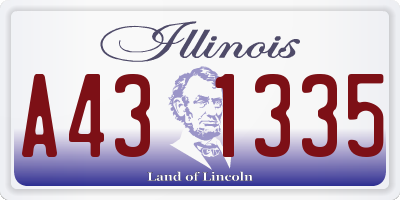 IL license plate A431335