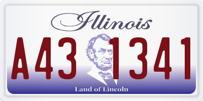IL license plate A431341
