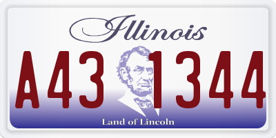 IL license plate A431344
