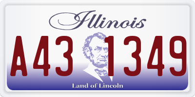 IL license plate A431349
