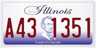 IL license plate A431351