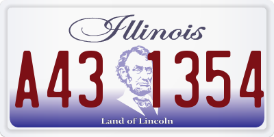 IL license plate A431354