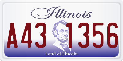 IL license plate A431356