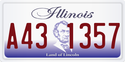 IL license plate A431357
