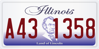 IL license plate A431358