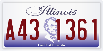 IL license plate A431361