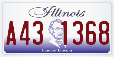 IL license plate A431368