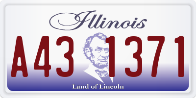 IL license plate A431371