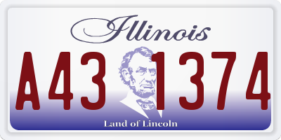 IL license plate A431374