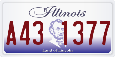 IL license plate A431377