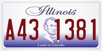 IL license plate A431381
