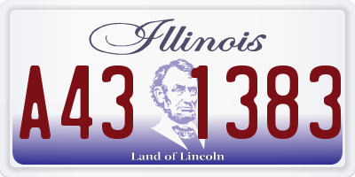 IL license plate A431383