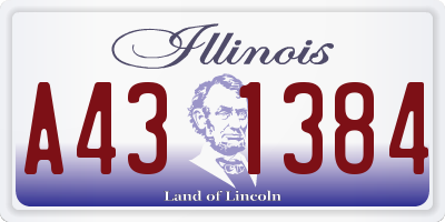 IL license plate A431384