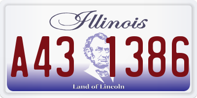 IL license plate A431386