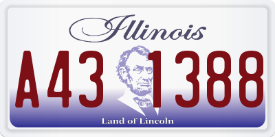 IL license plate A431388