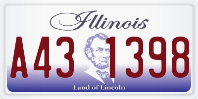 IL license plate A431398