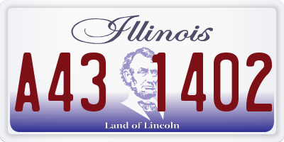 IL license plate A431402