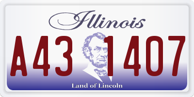 IL license plate A431407