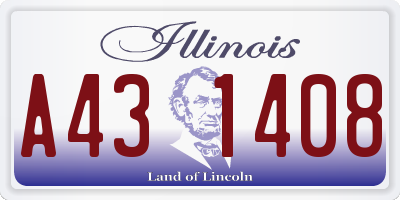 IL license plate A431408
