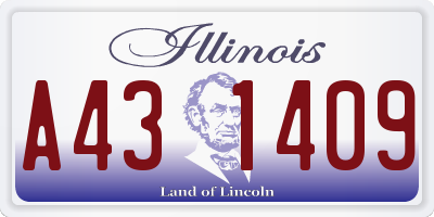 IL license plate A431409