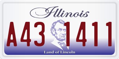 IL license plate A431411