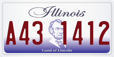 IL license plate A431412