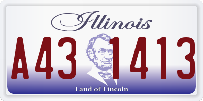 IL license plate A431413