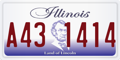 IL license plate A431414
