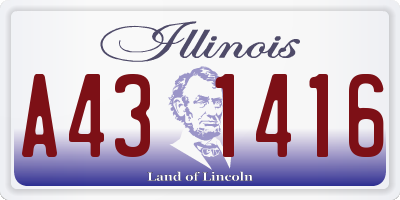 IL license plate A431416