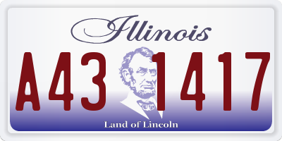 IL license plate A431417