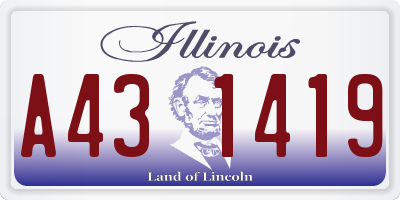 IL license plate A431419