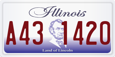 IL license plate A431420