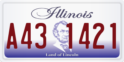 IL license plate A431421