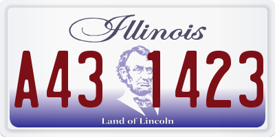 IL license plate A431423