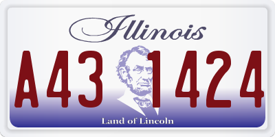 IL license plate A431424