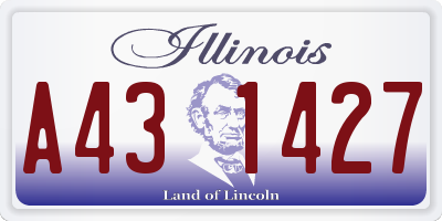 IL license plate A431427