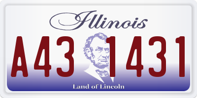 IL license plate A431431