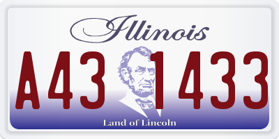 IL license plate A431433