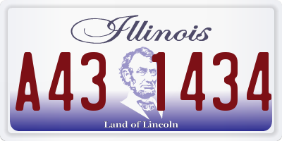 IL license plate A431434